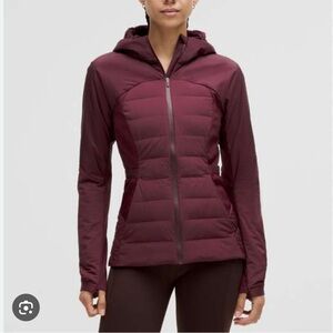 Lululemon Down For It All Jacket Size 6 Merlot